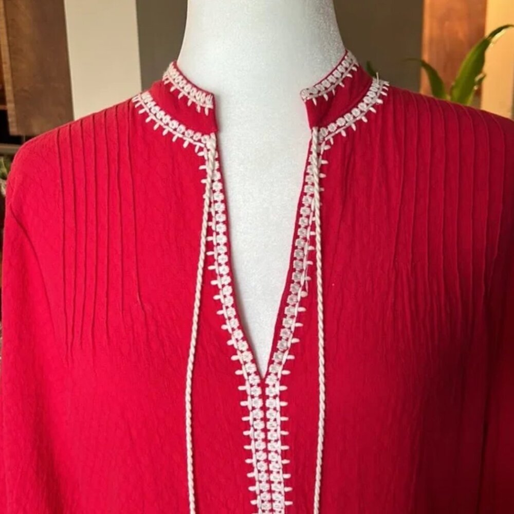 Reba Embroidered Tunic top szM - Picture 3 of 10